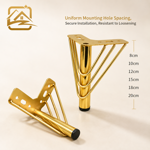 Patas de Silla en Forma de Y para Muebles, Repuesto para Gabinetes con Alambre, Sofá Grande Dorado, Patas de Muebles de 12cm de Calidad Superior del Fabricante - Product Image 1