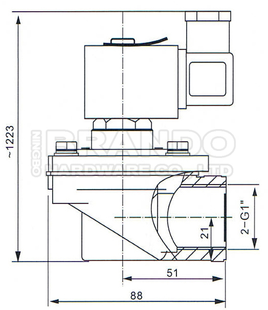 SCG353A044 1'' Threaded Right Angle Pulse Jet Valve For Dust Collector Baghouse