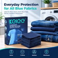 Feuilles de bleuage pour linge KELEE personnalisables avec logo, à dissolution rapide, formule concentrée pour vêtements bleus et jeans