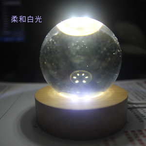 Bola de Ángel de cristal con soporte Led para decoración del hogar, globo miniaturizado de Ángel de <span class=keywords><strong>Gardian</strong></span> grabado láser 3D de 6cm, decoración para el hogar, K9 - Product Image 1