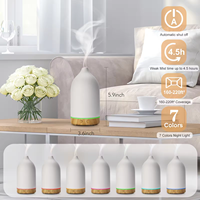 Diffuseur d'aromathérapie ultrasonique pour chambre à coucher, design en pierre, humidificateur d'huiles essentielles en céramique, installation sur table en verre YS