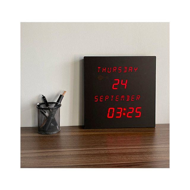 CHEETIE CP38 Red 11 Inch Extra Large Screen LED Digital Day Calendar Dementia Clock Radio Eco-friendly Design for Elderly