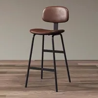 Chaise de bar moderne en métal empilable, légère, durable et écologique avec pieds en fer pour usage commercial à la maison, au bureau et à l'hôtel