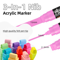 Marcadores Offre Spéciale Marqueur Acrylique Grand Diamètre Jumbo Affiche Marqueurs Ensemble 10 Couleurs 15mm Large Pointe Permanent Peinture Acrylique Stylos