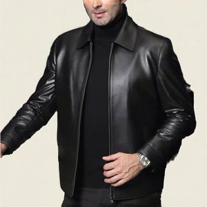 Chaqueta de Motociclista Casual para Hombre, Otoño 2025-26, Cuero PU, Corte Ajustado, Cuello Alto, Impermeable y Transpirable - Product Image 1