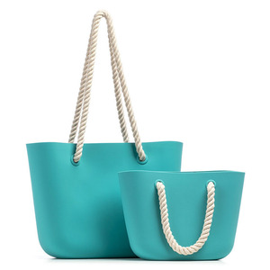 Custom Logo EVA <b>Beach</b> <b>Bags</b> Outdoor Travel Waterproof <b>Large</b> Capacity Fashion Tote Handbag Women Silicone <b>Bags</b> for Men Women - Product Image 1