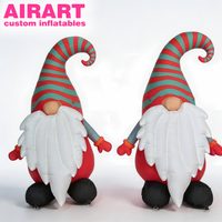 Gnome de Noël gonflable vert menthe, taille personnalisée, Père Noël gonflable de qualité commerciale, homme Père Noël gonflable