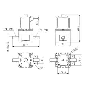 Válvula Solenoide de Acción Directa de Alta Temperatura, Estructura de Bola, Normalmente Abierta, Sin Presión, Liberación Rápida de Dos Puntos - Product Image 3