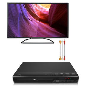 Mini lecteur DVD/VCD 1080P, lecteur multimédia domestique, sortie AV, corps en plastique noir, télécommande pour TV et maison - Product Image 2