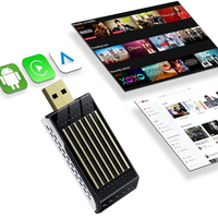 Boîtier AI pour voiture Android 13 avec corps métallique |   2G+16GB Conception de dissipation thermique |   Dongle USB CarPlay sans fil