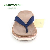 Sandales en cuir personnalisées OEM ODM, tongs pour hommes, sandales d'extérieur, tongs à clip pour hommes, pantoufles en cuir pleine fleur faites à la main pour hommes