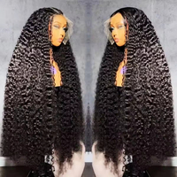Perruque malaisienne en cheveux humains, la plus vendue, perruque frontale en dentelle, cheveux humains, vente en gros, perruque bouclée 13x4 HD Lace Front