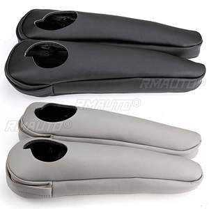 2 Fundas de Cuero Sintético para Reposabrazos de Asiento Delantero para Toyota Sienna 2011 2012 2013 2014 2015 2016 2017 2018 Negro Gris - Product Image 2