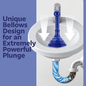 Émbolo de <span class=keywords><strong>fregadero</strong></span> y desagüe para baños Fregaderos de cocinas Baños y duchas Émbolo de fontaneros pequeño y <span class=keywords><strong>potente</strong></span> con fuelle grande - Product Image 4