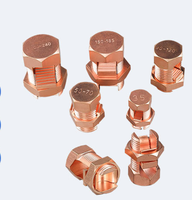 Conector de Perno Dividido de Latón, Abrazadera de Cable Paralela, Clasificación 6A/10A para Distribución de Energía y Conexiones de Tierra