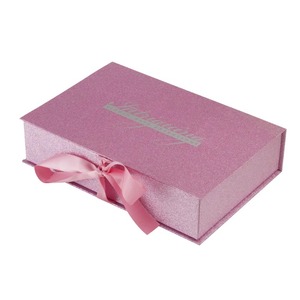 <b>Pink</b> Custom Logo Colorful Printed Fancy Paper Cardboard Luxury <b>Gift</b> <b>Box</b> with Ribbon - Product Image 2