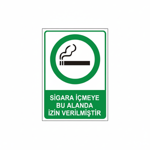 Minimalist Style Vinyl <b>Sticker</b> Smoking Permitted Area Design - Product Image 2