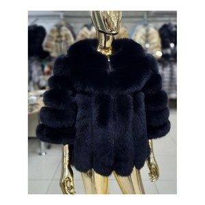 RXFurs pellicciaio stile Vintage pelliccia di lusso da donna capospalla taglie forti cappotti per signore vera pelliccia di volpe cappotto invernale - Product Image 6