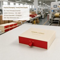 Boîte cadeau coulissante rigide en carton avec ruban doré et rouge, impression personnalisée, robuste, recyclable, qualité supérieure, vente en gros directe usine