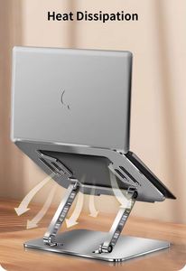 Ergonomic 17 Inches Laptop <b>Stand</b> Metal Holder Compatible Computer Riser for Desktop Laptop Elevator - Product Image 6