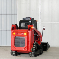 700kg 1000kg nuovo a buon mercato piccolo Mini giardino uso caricatore pista Mini Skid Loader accessori con traccia foresta