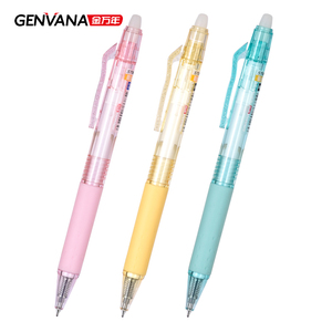 Genvana Bút xóa được có thể thu gọn đầu bền Bút gel có thể thu gọn bằng văn bản trơn có thể thu vào với cục tẩy - Product Image 1