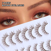 Nouvelles extensions de cils bruns bouclés, bande transparente, naturelles, réalistes, monobloc, douces et séduisantes