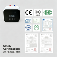 Chauffe-eau électrique multifonctionnel 15L en plastique, à poser, pour extérieur, voiture, camping-car, hôtel, usage domestique, classe énergétique A