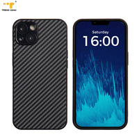 Casing ponsel serat karbon TPU PC, desain mewah sederhana dengan tahan guncangan untuk iPhone 15 16 17 Pro Max