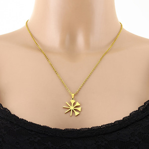 Fabricant plaqué or 18 carats Yezidi <span class=keywords><strong>Lalish</strong></span> symbole chaîne colliers en acier inoxydable signe Yazidi pendentif collier - Product Image 2