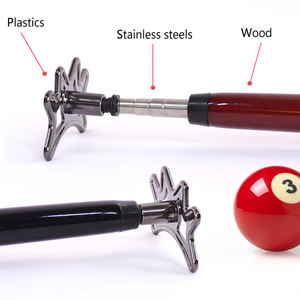 <span class=keywords><strong>Support</strong></span> de queue de billard télescopique en acier inoxydable de haute qualité avec manche en <span class=keywords><strong>bois</strong></span> Extension optimale pour les joueurs de billard - Product Image 3
