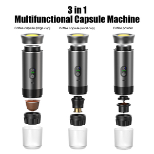 เครื่องชงกาแฟพกพาแบบใหม่ หน้าจอ LED ชาร์จด้วย USB-C พร้อมระบบทำความร้อนในตัว ใช้กับแคปซูลกาแฟ เหมาะสำหรับการเดินทาง แคมป์ปิ้ง ฟิตเนส ออฟฟิศ รับสกรีนโลโก้ - Product Image 3