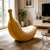 Canapé-lit banane moderne et créatif, canapé-lit de luxe, fauteuil inclinable unique en forme de fruit, meuble d'appoint pour salon