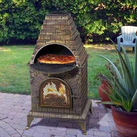 Four à pizza en fonte, barbecue, brasero, foyer extérieur autoportant à haute température, finition résistante à la chaleur