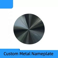 Label Aluminium Tekstur CD Bundar Kosong dengan Cetak Sutra Feng Shui Modern Kustom untuk Logo Perangkat Elektronik