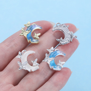 Pendentif en alliage Butterfly Moon, demi-lune 16.5x18mm, accessoires de bijoux DIY pour la fabrication de colliers, bracelets et boucles d'oreilles - Product Image 4