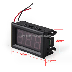 Stock AC Voltímetro digital 0,56 pulgadas ROJO 2 cables Pantalla digital LED de 2 LED - Product Image 3