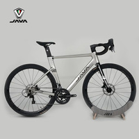 Vélo de route JAVA SILURO6, fourche en fibre de carbone, vélo de course, frein à disque hydraulique LTWOO, axe traversant, 18 vitesses, Siluro 6, UCI