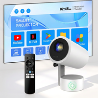 Nouveau projecteur intelligent portable Android 14 R3P2 pour l'extérieur, rechargeable, mini LED 3D 1080P 4K vidéo, batterie intégrée, 250 lumens, 2-3