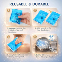 Compresse auto-chauffante réutilisable à gel activée par les pièces de monnaie, à chaleur instantanée, utilisable à chaud/froid, de classe médicale I