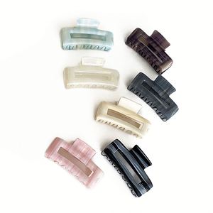 Grandes pinces à cheveux carrées en acétate, pinces à cheveux requin, 10 pinces vintage découpées élégantes pour filles, pinces à cheveux rayées pour femmes - Product Image 1