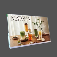 Tableau de menu numérique ultra mince de restaurant de magasin de détail Écran LCD de 23.8 pouces pour l'usage de comptoir et de table