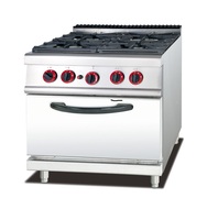 Cuisinières à gaz verticales à 6 brûleurs en acier inoxydable, avec four et armoire, équipement de cuisine commercial, cuisinière à gaz