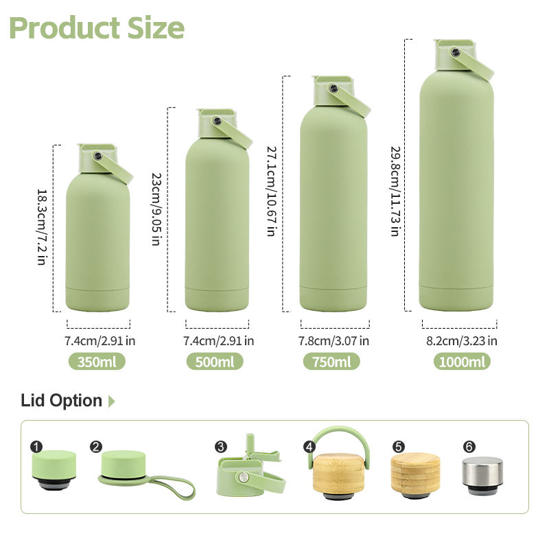 Custom logo Soft-touch Sports Flask 500ml Drink Bottle Stainless Steel ...