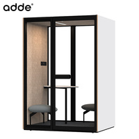 Cabine de travail insonorisée modulaire pour 2 personnes, bureau, salle de réunion, cabine téléphonique en bois
