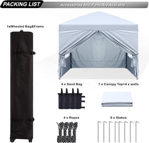 ABCCANOPY 10X10 Tente de gazebo pop-up fermée abri d'auvent instantané couleur blanche Barnums Pliants extérieur Faltpavillon - Product Image 6