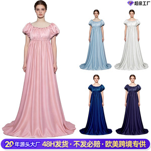 Robe de soirée Manyusha Regency pour femme, longue robe en satin, costume Bridgerton, robe de bal de style victorien, tenue de cosplay pour adulte - Product Image 3