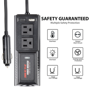 <span class=keywords><strong>Convertisseur</strong></span> de courant pur sinus 200W/400W de pointe, quadri-sortie DC <span class=keywords><strong>12V</strong></span>/24V AC 110V/220V, <span class=keywords><strong>pour</strong></span> <span class=keywords><strong>camping</strong></span>-<span class=keywords><strong>car</strong></span>, fourgon aménagé, camion, voyage, <span class=keywords><strong>camping</strong></span> - Product Image 3