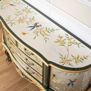 Armoire <span class=keywords><strong>d</strong></span>'<span class=keywords><strong>entrée</strong></span> à tiroirs semi-ronde de style européen Peinture de style américain Sculpture Modélisation Armoire murale <span class=keywords><strong>d</strong></span>écorative Salon - Product Image 3