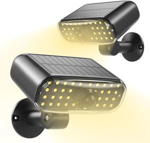 Lampe de sécurité solaire 1200 mAh, étanche IP65, avec détecteur de mouvement, pour <span class=keywords><strong>portail</strong></span> de jardin, éclairage extérieur dissuasif - Product Image 1